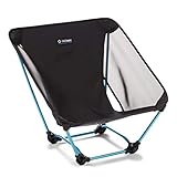 Helinox Ground Chair | Robuster, ultraleichter, Faltbarer, tragbarer Stuhl für Camping, Rucksack-, Wander- und Motorradtouren (Black)