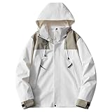 Generisch Regenjacke Herren Damen Winddichte Unisex-Outdoorjacke Stilvoll Vielseitig Paare Felljacke Wasserdicht Sportjacke Übergangsjacke Atmungsaktiv Einfarbig Softshelljacke Outdoorjacke