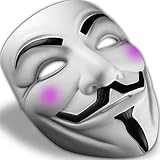 Retoo Anonymous Maske, Halloween Maske, Grusel Maske, Game Master Mask, Guy Masken Hacker für Kostüm Cosplay Party Erwachsene Kinder, V für Vendetta Face Mask, Fancy Carnival Adult Accessories,