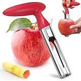 Apfelentkerner,Edelstahl Apfelausstecher,Edelstahl Apple oder Pear Core Entferner,mit Scharfer Gezackter Klinge und Ergonomischem,Griff Leicht zu Enukleieren,innovatives Design,für Home & Küche