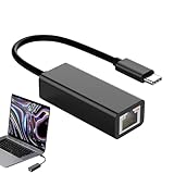 USB-Typ-C-Netzwerkadapter, Ethernet, USB-Typ-C-Netzwerkadapter, Ethernet-Adapter, USB-Typ-C auf Gigabit, Ethernet-LAN-Netzwerkadapter (Typ-C schwarz)