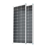 RENOGY 100W 12 Volt (schlankes Design) Solarmodul Monokristallin Solarpanel Photovoltaik Solarzelle Ideal zum Aufladen von 12V Batterien Wohnmobil Garten Camper (100x2)
