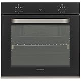 Telefunken Backofen Einbaugerät | Einbaubackofen autark | 78 Liter | Hot Air Shield | 60 cm Einbau Ofen ohne Kochfeld | Umluft/Ober-Unterhitze | 5 Funktionen | Einfache Reinigung | EEK A | Schwarz