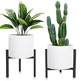 Azyvum 2er-Pack Verstellbarer Pflanzenständer für Innen Außenbereich, Einfach zu Montieren Blumenständer aus Metall Schwerlast-Halterungsgestell Passend für 20-31CM Pflanzentöpfe