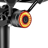 Monkey Home Smart Fahrrad Rücklicht, Auto On/Off Fahrrad Taschenlampe StVZO Zugelassen USB Akku, LED Fahrradlichter für Kinder und Erwachsene (2024 Design)