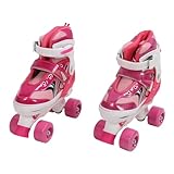 Asixxsix Roller Skates für Kinder Erwachsene Jungen Mädchen, Stilvolles PVC Mesh High Top Roller Skate -Schuhe, Vierrad -Rollschuhe mit Aufbewahrungstasche für Innen Im Freien Im Freien (PINK)