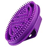 Meridian Massage Pinsel - Handheld Meridian Druckbürste | Tragbares Cellulite Körper Massagegerät Mit Rundem Griff | Ergonomische Ganzkörper Cellulite Entfernerkamm Für Männer Frauen (Lila)