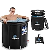 Eistonne 300L – Faltbare Eisbad Tonne für Zuhause & Outdoor – Tragbare Eiswanne zur Regeneration – Rundes Badefass aus Oxford & PVC – Cold Plunge Tub für Sportler
