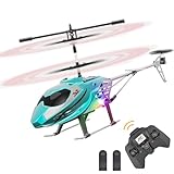 Lidasen 2.4G Ferngesteuerter Hubschrauber für Kinder, Indoor RC Helikopter Flugzeug Spielzeug mit 3,5 Kanäle & LED-Licht & Gyro, Höhenhaltung, Start mit Einer Taste, Geschenk für Jungen, Mädchen