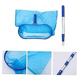 UKCOCO 1 Stück Schwimmbadreiniger plastikenten plasure zubehör für Pool Schwimmbadzubehör Swimming Pool zubehör feines Netz Poolreiniger Blatt Rechen Mesh schwimmendes Reinigungsnetz Blue