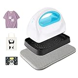 Dyna-Living Transferpresse Transfer Press Heißpressmaschine Hitzepresse Druckpressen fur Kleidung T-Shirts Schuhe Hüte Heißpresse Maschine 7'' x 4'' 500W Blau