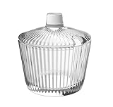 Pullmer Zuckerdose aus Glas mit Deckel, Zuckerbehälter aus Glas, rund, 210 ml(Zuckerdose Selena)
