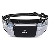 Snorthy Running Gürteltasche mit Wasserflaschen (2 x 280ML), Trinkgürtel wasserdichte Gürteltasche Gürteltasche Laufen mit verstellbarem Gurt Gürteltasche für Outdoor Laufen Wandern Radfahren