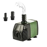 Wasserpumpe 25W 1500L/H, Wasserdicht, AolKee Klein Wasserpumpe Tauchpumpe 2 Düse für Teich Brunnen Aquarium Garten Gartenteichpumpe wasserpumpe aquarium