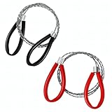 2 Stück Seilsäge, 80 cm Drahtsäge mit Schlaufen Handkettensäge Klein Handlich Schnell Verstaut überlebensausrüstung Säge Seil für Camping, Garten, Outdoor