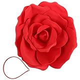 BESPORTBLE Braut- -Club-Kopfschmuck Mutterschaft groß Blumenstirnband für Frauen Blumen- Party Karneval Kopfstück Festtags Kopfschmuck Girlande Kopfbedeckung künstlich Kranz Eisen rot