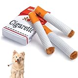 Wdmiya Lustiges Hundespielzeug-Zigarette Quietschend, Giggle Zigaretten-Förmiges Spielzeug für Hunde Welpen, Plüsches Hundespielzeug für Kleine Große Hunde, Interaktives Hunde