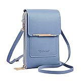 Kleine Handy Umhängetasche, Geldbörse Damen Brieftasche RFID Schutz Crossbody Handytasche Reisepass mit Kartenfächern und Verstellbarem Schultergurt