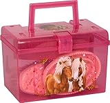 Die Spiegelburg Coppenrath Verlag KG - Putzzeug Pferdefreunde - 17821, Pferdebox Putzbox Kinder, Hobby Horse Zubehör, Pferde Pflegeset Kinder Spielzeug