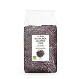 GymBeam BIO Schwarzer Jasminreis - Ungeschält, komplexe Kohlenhydrate, nussiger Geschmack, Glutenfrei, Zuckerfrei, Salzarm, ideal für Risotto & Salate, erdige Aroma-Noten, 500 g