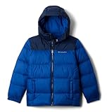 Columbia Youth Unisex Puffect Hooded Jacket Hooded Puffer Jacket Mountain Blue Collegiate Navy M
