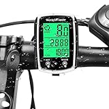 Fahrradcomputer IPX6 wasserdichte Radcomputer,Tachometer Multi-Funktion,Fahrradtacho mit LCD Display,Automatischer Start/Stopp Fahrrad tacho Verkabelt, Kilometerzähler Mountainbike Fahrrad Zubehör