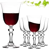 IMPERIAL Stilvolle Rotweingläser 220ml Serie 'Vintage' Set 6-Teilig Weingläser aus Crystalline Glas Spülmaschinenfest