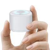 FUNYKICH Mini White Noise Machine, Tragbare Weißes Rauschen Gerät Baby, Einschlafhilfe Baby mit 10 Beruhigende Klänge + 7 Bunte Licht + Timer + Hängeringe, Mehrstufige Lautstärkeregelung