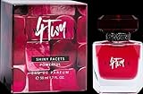 Twenty4tim Shiny Facets Powerful Eau de Parfum, Elegantes Parfüm in Rot, 50 ml Flakon mit Kristallfacetten-Design