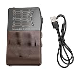 Tonysa 3 Bandpockt Radio, Tragbares AM SW -FM -Radio mit Clip, Back Clip Transistor Radios, 3,5 -mm -Kopfhörerbuchse, Großer Lautsprecher für den Innenraum Im Freien (Dunkle Farbe)