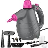 Dampfreiniger Handgerät, Handlicher Dampfreiniger für alles mit 10 Zubehör 1050 W 450ml 3,5 Bar Dampfdruck 3 Minuten Heizzeit Steam Cleaner Handheld, Handdampfreiniger für Boden Polstermöbel Fenster