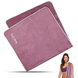 WINKIO Fitness Handtuch 140x70cm, Sporthandtuch Fitnessstudio, Rutschfest Mikrofaser, Saugstark für Gym, Weich für Sport Yoga Training Schwimmen (Lila)
