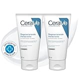 CeraVe Regenerierende Handcreme für extrem trockene, raue Hände, Mit Hyaluron und 3 essenziellen Ceramiden, 2 x 50ml