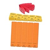 Angoily 300 Stück Papier Raffle Tickets Rot Gelb Orange Farben Los Verlosungsspiele Partyzubehör Spiele Geburtstagsfeier Event Verlosungsspiele Coupon Tickets