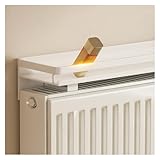 SRNSAEB Heizkörperregal Robustes, schwebendes Heizkörperregal ohne Bohren, Badezimmer, Ausstellungs- und Dekorationsregal über dem Heizkörper, groß, mit montierten Halterungen(80cmx15cm/31.5inx5.9in)