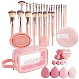 Hogvinnatil Reise-Pinsel-Set für Make-up, tragbares Reisepinsel-Set mit Tragetasche ohne Verlust – Multifunktionales Beauty-Set mit Aufbewahrungstasche für Frauen und