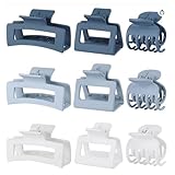 Haarklammern Set, 9 Stück Haarspangen für Damen, 3 Stile mittelgroße Haarklammern, rechteckig, quadratisch, für feines und dünnes Haar (9 Stück-Muster B)
