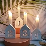 Silikonformen Gießformen Häuser Kerzenhalter, 4 Stück Silikonform Haus mit Zahlen Silikonform Kerzenhalter Gießformen Silikon Gießform Haus Silikonform Häuser Giessformen Silikon Gießform Kerzenhalter