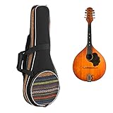 Mandolinentasche im ethnischen Stil, leicht zu reinigende Mandolinentasche Tragbarer verstellbarer Schultergurt zum Tragen von Mantolinen zum Veredeln von Zubehör