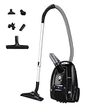 Hoover Telios Bodenstaubsauger für Hartböden & Teppiche, kompakt, leise 69dBA, 3,5L Staubbeutel, EPA12-Staubfilter, Parkettdüse, integriertes Zubehör, 9,6m Arbeitsradius [TXLZ72HM]
