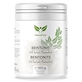 NaturaForte Bentonit Pulver 500g - Extra feines Montmorillonit Pulver in höchster Qualität, Mineralerde & Heilerde, Bentonite Clay Powder