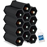 Weinregal für 12 Flaschen stapelbar Flaschenregal Kunststoff Getränkeregal erweiterbar (4)