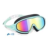 ZXTGBQ Schwimmbrille Kinder Mit Nasenclip FüR 4-14 Jahre, GeprüFte Kinder Schwimmbrille Mit Uv-Schutz & Anti Beschlag Schutz, Anti Fog, Anti Nebel Anti-Leck Tauchmaske