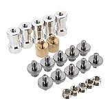 HOMSFOU Mikrofon Stativadapter 22 Stück aus Aluminiumlegierung Gewindeadapter für Kamera und Mikrofonhalterung Kompatibel für Studio Podcast und Fotografie