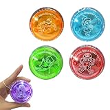 LED Licht YoYo,LED YoYo Spielzeug,YoYo Kinder, Yoyo für Anfänger,Yo-yo with Ball Bearing, Professional Yoyo,Kunststoff Responsive Yoyo für Anfänger Kinder,Geschenke für Kinder,Birthday Party,4 Stück
