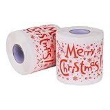 Besttoolifes Festliches Weihnachtsmann-Toilettenpapier – 24 Meter Rolle mit Urlaubsmuster für Badezimmer-Dekor, für den privaten und gewerblichen Gebrauch (C)