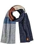 camel active Herren Dicker Strickschal aus einem Wollmix Blau menswear-OS