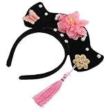 OHPHCALL Vintage Haarreif Qing Dynastie mit Floralem Muster Traditioneller Chinesischer Haarschmuck für Mädchen Hanfu Stirnband für Festliche Anlässe und Fotoshootings