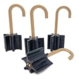 Gummi Stopper für Tür und Fenster - 4 Stück blau - Universal Türstopper und Fensterstopper zum Einhängen ins Scharnier - Praktisch, Sicher und schonend für alle Türen und Fenster (Schwarz)