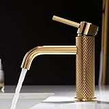 TIMACO Mischbatterie Bad Wasserhahn Badarmatur Waschtischarmatur Waschbeckenarmatur Waschbecken Badezimmer,Gold